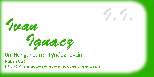 ivan ignacz business card